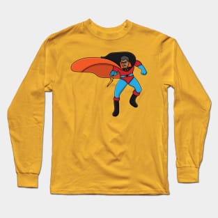 superhero with a thunder in his hand Long Sleeve T-Shirt